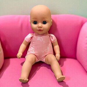 Zapf Creation Baby Girl Doll Vinyl Head Limbs Soft Body Blue Sleepy Eyes 13 Inch